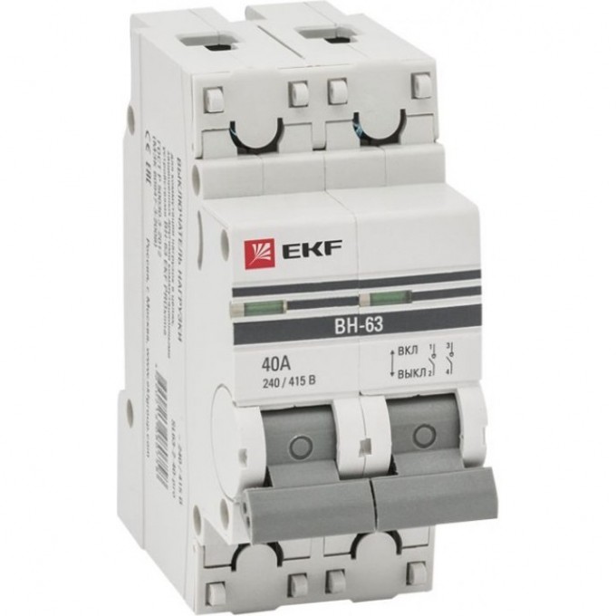 Автоматический выключатель EKF PROXIMA 2P 10А (C) 4,5kA ВА 47-63 mcb4763-2-10C-pro Автоматический выключатель EKF PROXIMA 2P 10А (C) 4,5kA ВА 47-63 mcb4763-2-10C-pro