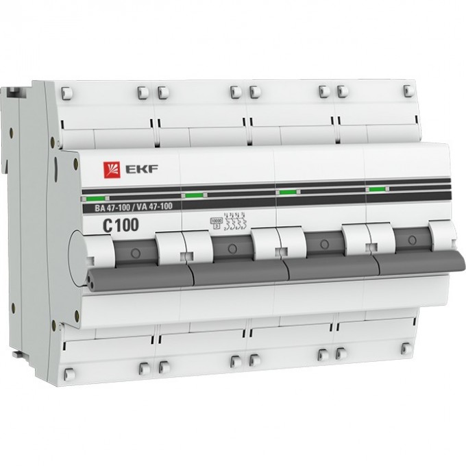Автоматический выключатель EKF PROXIMA 4P 100А (C) 10kA ВА 47-100 mcb47100-4-100C-pro Автоматический выключатель EKF PROXIMA 4P 100А (C) 10kA ВА 47-100 mcb47100-4-100C-pro