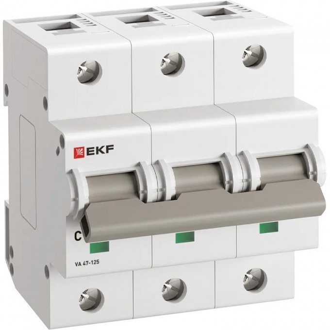 Автоматический выключатель EKF PROxima ВА 47-125, 3P, 80А, 15кА mcb47125-3-80C Автоматический выключатель EKF PROxima ВА 47-125, 3P, 80А, 15кА mcb47125-3-80C