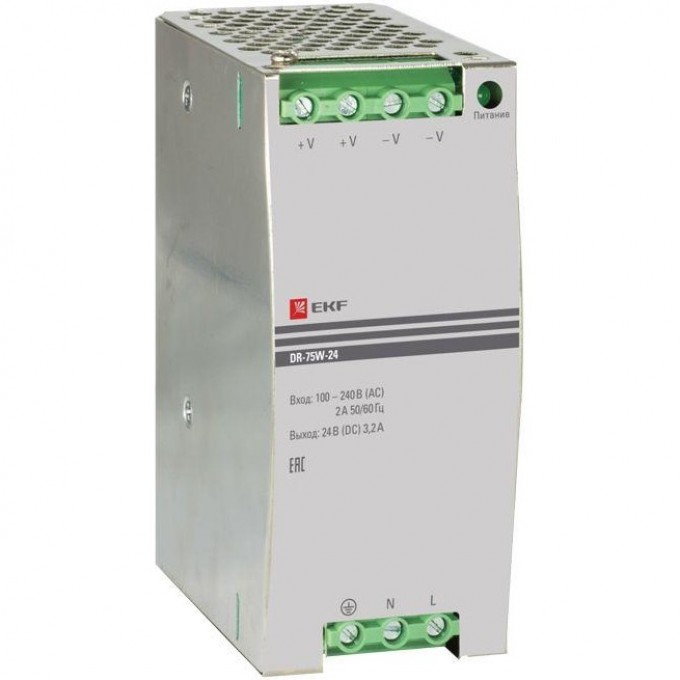 Блок питания EKF 24В dr-75w-24 Блок питания EKF 24В dr-75w-24
