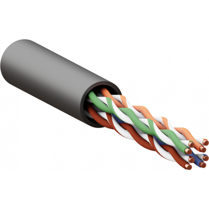 Кабель витая пара EKF U/UTP кат.5e 4 пары solid внешний 24AWG LDPE черный TERACOM PRO TRP-5EUTP-04PE-BK-OUT3 Кабель витая пара EKF U/UTP кат.5e 4 пары solid внешний 24AWG LDPE черный TERACOM PRO TRP-5EUTP-04PE-BK-OUT3
