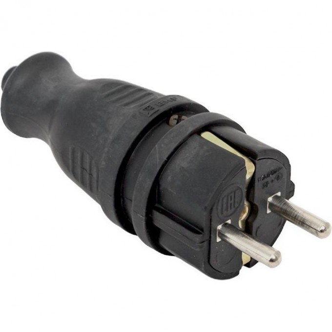 Каучуковая прямая вилка EKF 230В 2P+PE 16A IP44 PRO RPS-011-16-230-44-r Каучуковая прямая вилка EKF 230В 2P+PE 16A IP44 PRO RPS-011-16-230-44-r