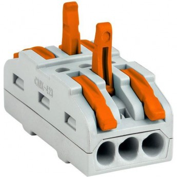 Клемма строительно-монтажная EKF PROXIMA СМК проходная 222-423 3п 0.08-4кв.мм (уп.25шт)