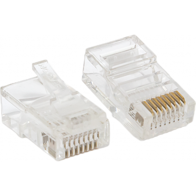 Коннектор EKF RJ-45 TERACOM неэкранированный 8P8C Cat.5E универсальный (упак.50шт) TRC-PLUG-5EUTP-50 Коннектор EKF RJ-45 TERACOM неэкранированный 8P8C Cat.5E универсальный (упак.50шт) TRC-PLUG-5EUTP-50