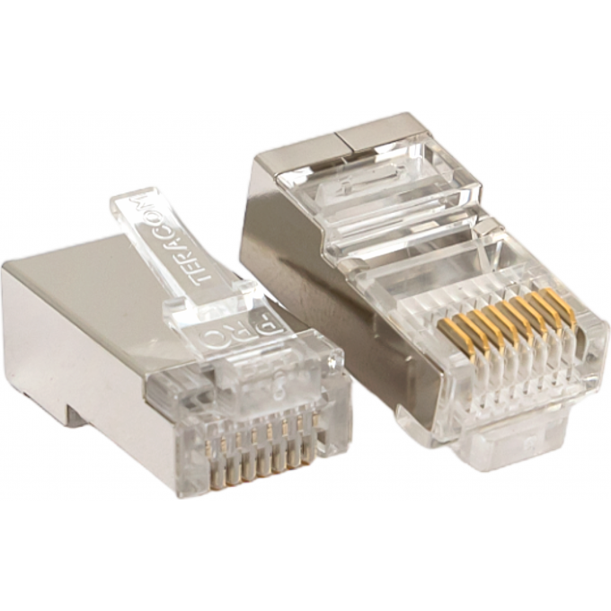Коннектор EKF RJ-45 TERACOM PRO экранированный 8P8C 30мкд Cat.5E универсальный (упак.20шт) TRP-PLUG-5EFTP-20 Коннектор EKF RJ-45 TERACOM PRO экранированный 8P8C 30мкд Cat.5E универсальный (упак.20шт) TRP-PLUG-5EFTP-20