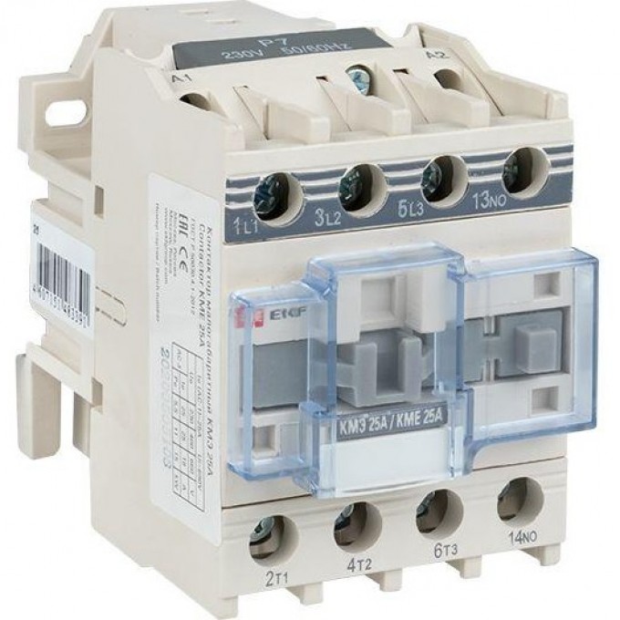 Контактор EKF КМЭ 25А кат. 220В AC 1НЗ ctr-s-25-220-nc Контактор EKF КМЭ 25А кат. 220В AC 1НЗ ctr-s-25-220-nc