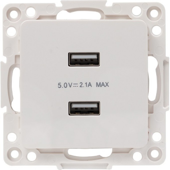 Механизм Розетки USB 2-мест. EKF PROXIMA СТОКГОЛЬМ 2,1А белый EYR16-028-10-2USB Механизм Розетки USB 2-мест. EKF PROXIMA СТОКГОЛЬМ 2,1А белый EYR16-028-10-2USB