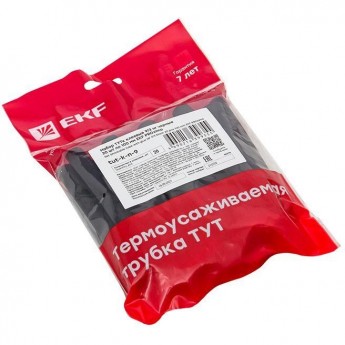 Набор трубок термоусадочных EKF PROXIMA ТУТк клеевые 9/3 нг черн. по 100мм (уп.20шт)