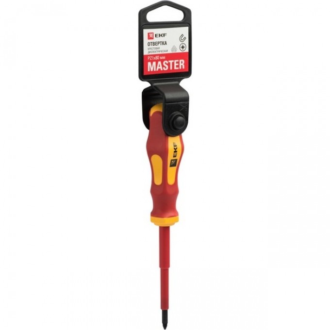 Отвертка EKF Master PZ1x80 мм 1000В Basic PZ-1-80-MAS-IN Отвертка EKF Master PZ1x80 мм 1000В Basic PZ-1-80-MAS-IN