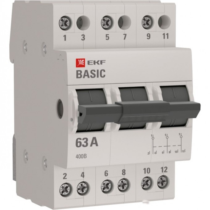 Переключатель трехпозиционный EKF BASIC 3P 63А tps-3-63 Переключатель трехпозиционный EKF BASIC 3P 63А tps-3-63