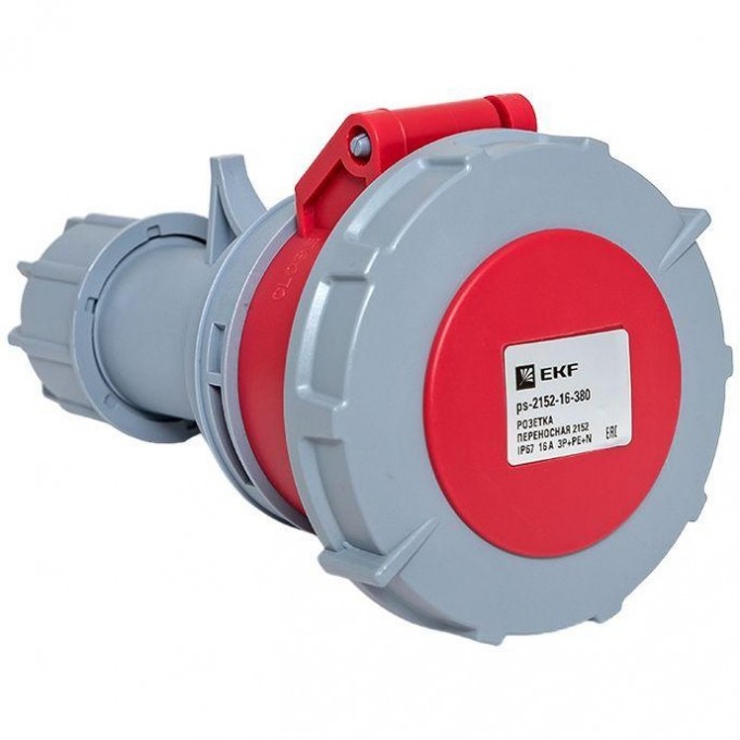 Переносная розетка EKF 2152, 3Р+РЕ+N, 16А, 380В, IP67, PROxima ps-2152-16-380 Переносная розетка EKF 2152, 3Р+РЕ+N, 16А, 380В, IP67, PROxima ps-2152-16-380