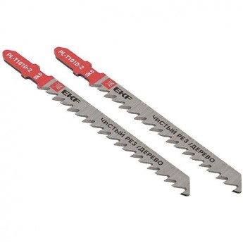 Пилка для электролобзика EKF T101D (чистовой рез по дереву)(SK5) (уп.2шт) Expert pl-t101d-2