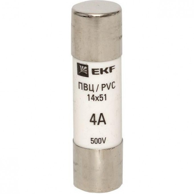 Плавкая цилиндрическая вставка EKF ПВЦ 14х51 4А 10 шт PROxima pvc-14x51-4 Плавкая цилиндрическая вставка EKF ПВЦ 14х51 4А 10 шт PROxima pvc-14x51-4
