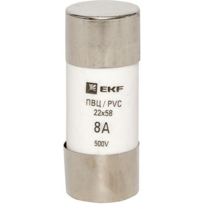 Плавкая цилиндрическая вставка EKF ПВЦ, 8А, PROxima pvc-22x58-8 Плавкая цилиндрическая вставка EKF ПВЦ, 8А, PROxima pvc-22x58-8