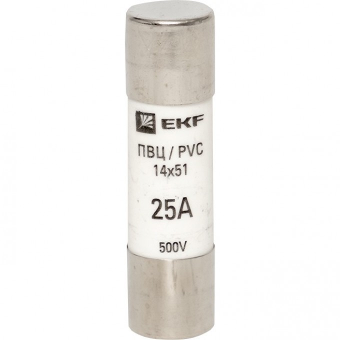 Плавкая вставка цилиндрическая EKF PROXIMA ПВЦ (14х51) 25А pvc-14x51-25 Плавкая вставка цилиндрическая EKF PROXIMA ПВЦ (14х51) 25А pvc-14x51-25