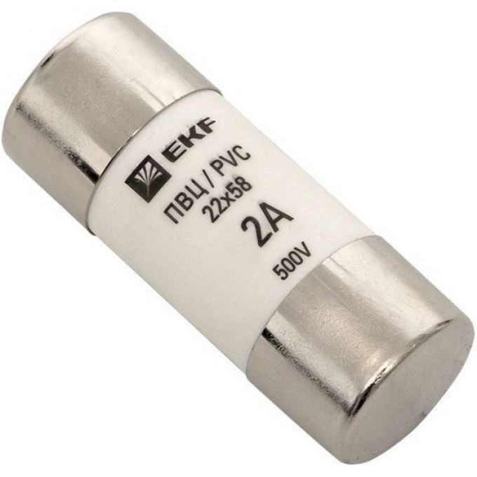 Плавкая вставка EKF, цилиндрическая, ПВЦ, 2А, PROxima pvc-22x58-2 Плавкая вставка EKF, цилиндрическая, ПВЦ, 2А, PROxima pvc-22x58-2