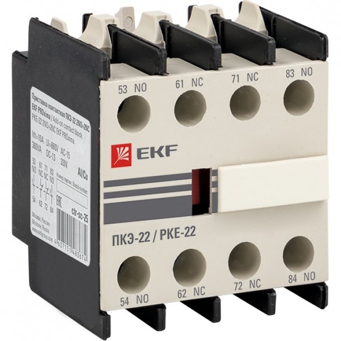 Приставка контактная EKF PROXIMA ПКЭ-22 2NO+2NC ctr-sc-25 Приставка контактная EKF PROXIMA ПКЭ-22 2NO+2NC ctr-sc-25