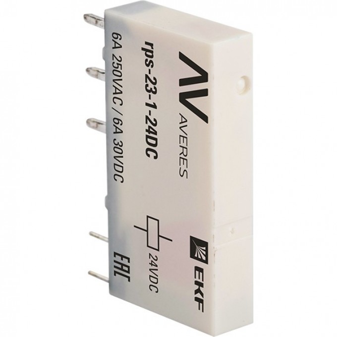 Реле промежуточное EKF AVERES РП slim 23/1 6A 24В DC rps-23-1-24DC Реле промежуточное EKF AVERES РП slim 23/1 6A 24В DC rps-23-1-24DC