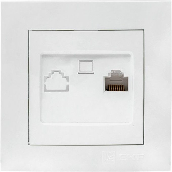 Розетка RJ-45 1-мест. EKF PROXIMA ВАЛЕНСИЯ белая EWK01-035-10 Розетка RJ-45 1-мест. EKF PROXIMA ВАЛЕНСИЯ белая EWK01-035-10