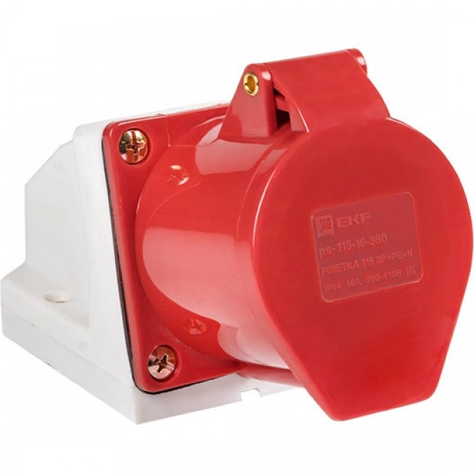 Розетка стационарная EKF PROXIMA наружная 115 3Р+РЕ+N 16А 380В IP44 ps-115-16-380 Розетка стационарная EKF PROXIMA наружная 115 3Р+РЕ+N 16А 380В IP44 ps-115-16-380