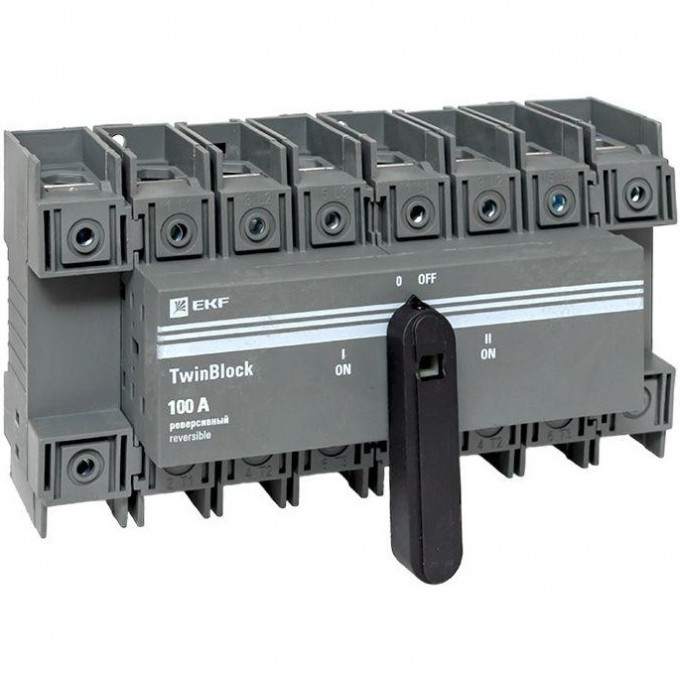 Рубильник EKF 100A 4P реверсивный c рукояткой для прямой установки TwinBlock tb-s-100-4p-rev Рубильник EKF 100A 4P реверсивный c рукояткой для прямой установки TwinBlock tb-s-100-4p-rev