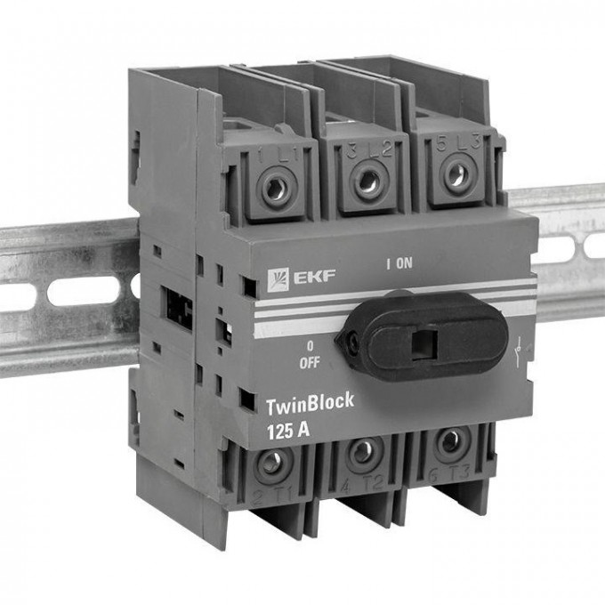 Рубильник EKF 125A 3P c рукояткой управления для прямой установки TwinBlock tb-125-3p-f Рубильник EKF 125A 3P c рукояткой управления для прямой установки TwinBlock tb-125-3p-f