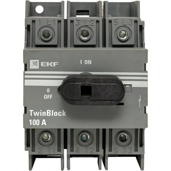 Рубильник EKF PROXIMA 100A 3P c рукояткой управления для прямой установки TwinBlock tb-100-3p-f Рубильник EKF PROXIMA 100A 3P c рукояткой управления для прямой установки TwinBlock tb-100-3p-f