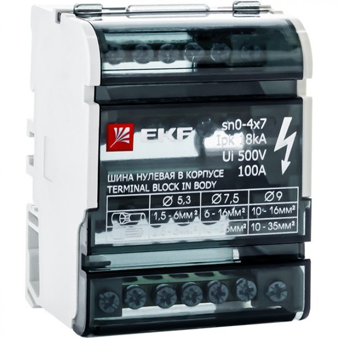 Шина нулевая в корпусе EKF PROXIMA 4х7 sn0-4x7 Шина нулевая в корпусе EKF PROXIMA 4х7 sn0-4x7
