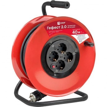 Удлинитель на катушке EKF Гефест 2.0 4 гнезда 40м КГ 3х2,5 UKG02-16-R325-4-40-IP44 Удлинитель на катушке EKF Гефест 2.0 4 гнезда 40м КГ 3х2,5 UKG02-16-R325-4-40-IP44