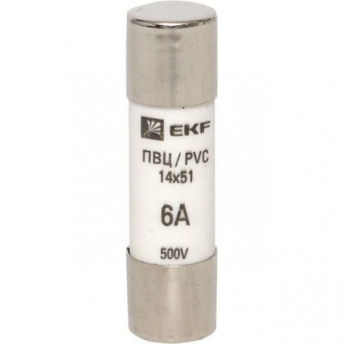 Вставка плавкая цилиндрическая EKF ПВЦ 14х51 6А pvc-14x51-6 Вставка плавкая цилиндрическая EKF ПВЦ 14х51 6А pvc-14x51-6