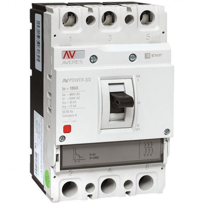 Выключатель автоматический EKF 3п 100А 35кА AV POWER-1/3 TR AVERES EKF mccb-13-100-TR-av Выключатель автоматический EKF 3п 100А 35кА AV POWER-1/3 TR AVERES EKF mccb-13-100-TR-av