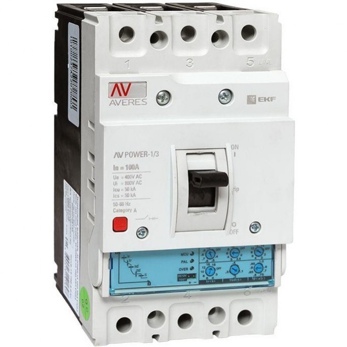 Выключатель автоматический EKF 3п 100А 50кА AV POWER-1/3 ETU2.0 AVERES EKF mccb-13-100-2.0-av Выключатель автоматический EKF 3п 100А 50кА AV POWER-1/3 ETU2.0 AVERES EKF mccb-13-100-2.0-av