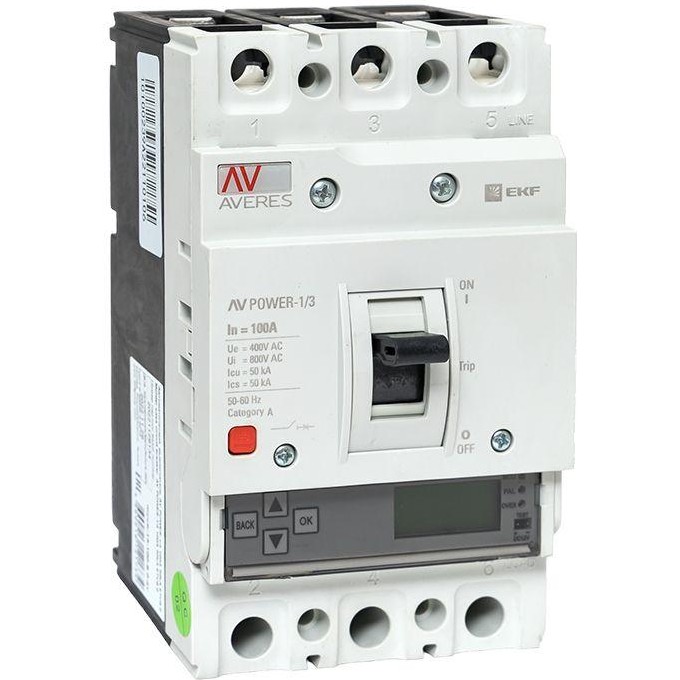 Выключатель автоматический EKF 3п 100А 50кА AV POWER-1/3 ETU6.0 AVERES EKF mccb-13-100-6.0-av Выключатель автоматический EKF 3п 100А 50кА AV POWER-1/3 ETU6.0 AVERES EKF mccb-13-100-6.0-av