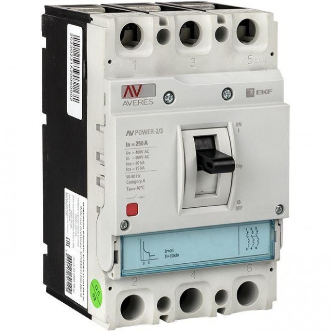 Выключатель автоматический EKF 3п 250А 35кА AV POWER-2/3 TR AVERES EKF mccb-23-250-TR-av Выключатель автоматический EKF 3п 250А 35кА AV POWER-2/3 TR AVERES EKF mccb-23-250-TR-av