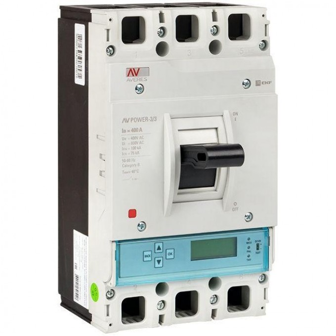 Выключатель автоматический EKF 3п 400А 50кА AV POWER-3/3 ETU6.0 AVERES mccb-33-400-6.0-av Выключатель автоматический EKF 3п 400А 50кА AV POWER-3/3 ETU6.0 AVERES mccb-33-400-6.0-av