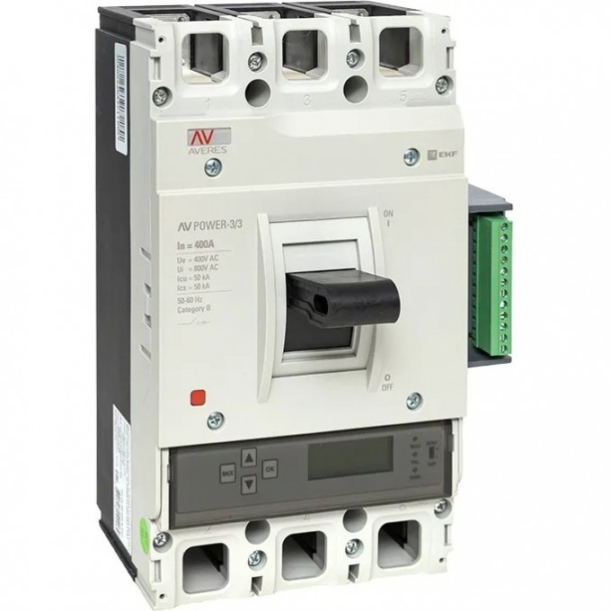 Выключатель автоматический EKF 3п 400А 50кА AV POWER-3/3 ETU6.2 AVERES mccb-33-400-6.2-av Выключатель автоматический EKF 3п 400А 50кА AV POWER-3/3 ETU6.2 AVERES mccb-33-400-6.2-av
