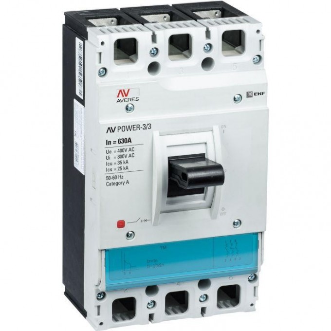 Выключатель автоматический EKF 3п 630А 35кА AV POWER-3/3 TR AVERES mccb-33-630-TR-av Выключатель автоматический EKF 3п 630А 35кА AV POWER-3/3 TR AVERES mccb-33-630-TR-av