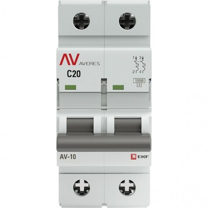 Выключатель автоматический EKF AVERES AV-6 2P 25A (C) 6kA mcb6-2-25C-av Выключатель автоматический EKF AVERES AV-6 2P 25A (C) 6kA mcb6-2-25C-av
