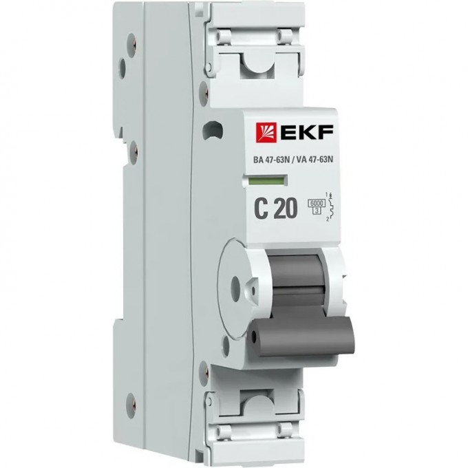 Выключатель автоматический EKF PROXIMA 1P 20А (C) 6кА ВА 47-63N M636120C Выключатель автоматический EKF PROXIMA 1P 20А (C) 6кА ВА 47-63N M636120C