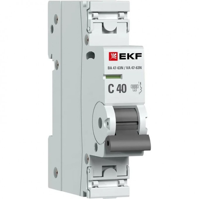 Выключатель автоматический EKF PROXIMA 1P 40А (C) 6кА ВА 47-63N M636140C Выключатель автоматический EKF PROXIMA 1P 40А (C) 6кА ВА 47-63N M636140C