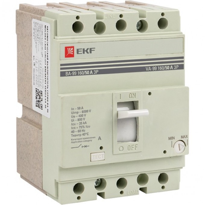 Выключатель автоматический EKF PROXIMA ВА-99 160/ 50А 3P 35кА mccb99-160-50 Выключатель автоматический EKF PROXIMA ВА-99 160/ 50А 3P 35кА mccb99-160-50