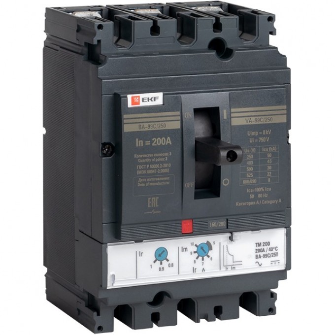 Выключатель автоматический EKF PROXIMA ВА-99C (Compact NS) 250/200А 3P 45кА mccb99C-250-200 Выключатель автоматический EKF PROXIMA ВА-99C (Compact NS) 250/200А 3P 45кА mccb99C-250-200
