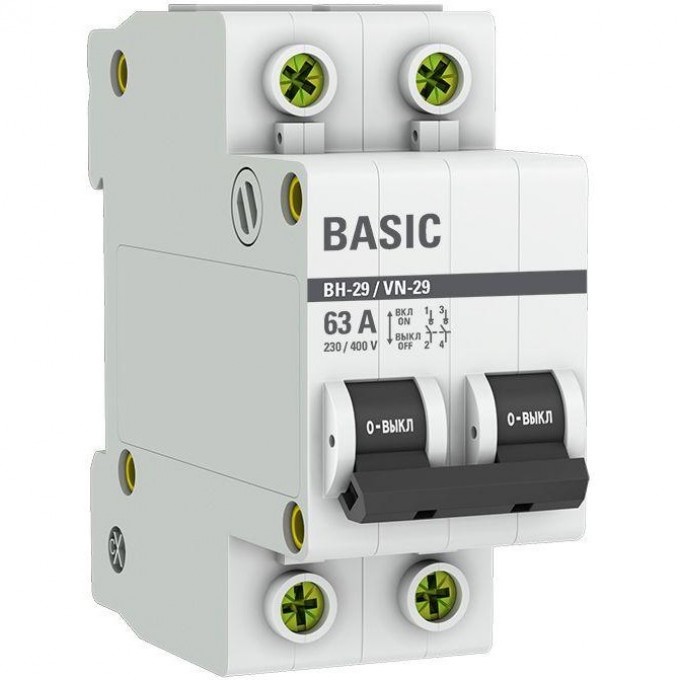 Выключатель нагрузки EKF 2п 63А ВН-29 Basic SL29-2-63-bas Выключатель нагрузки EKF 2п 63А ВН-29 Basic SL29-2-63-bas