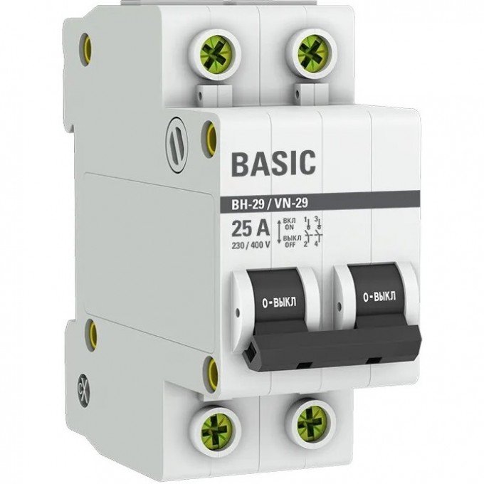 Выключатель нагрузки EKF BASIC ВН-29 2P 25А SL29-2-25-bas Выключатель нагрузки EKF BASIC ВН-29 2P 25А SL29-2-25-bas