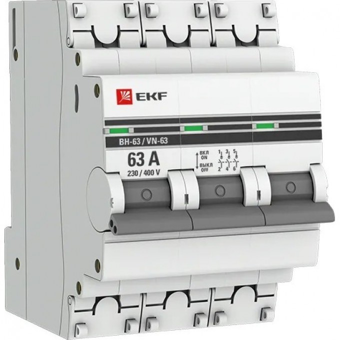 Выключатель нагрузки EKF PROXIMA ВН-63 3P 63А SL63-3-63-pro Выключатель нагрузки EKF PROXIMA ВН-63 3P 63А SL63-3-63-pro